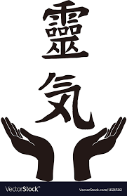 L'énergie du symbole reiki dans la paume des mains